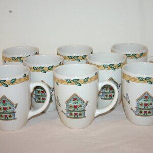 Thomson Pottery China Set of 8 Vtg Coffee Mugs R-961